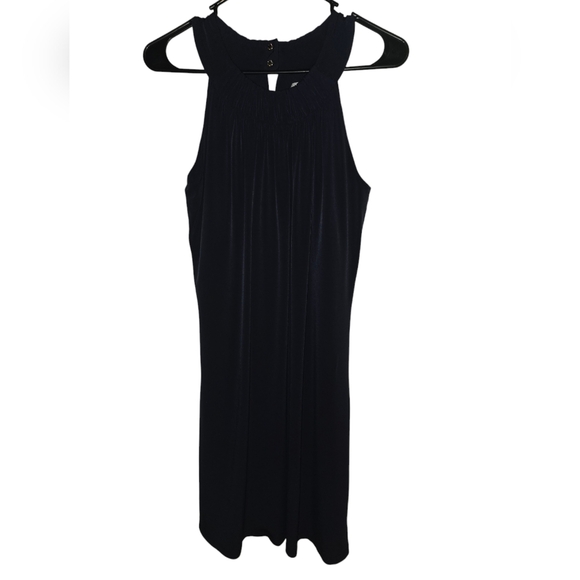 Calvin Klein Dark Blue Halter Top Dress with keyhole back, Size 4 - Picture 4 of 6